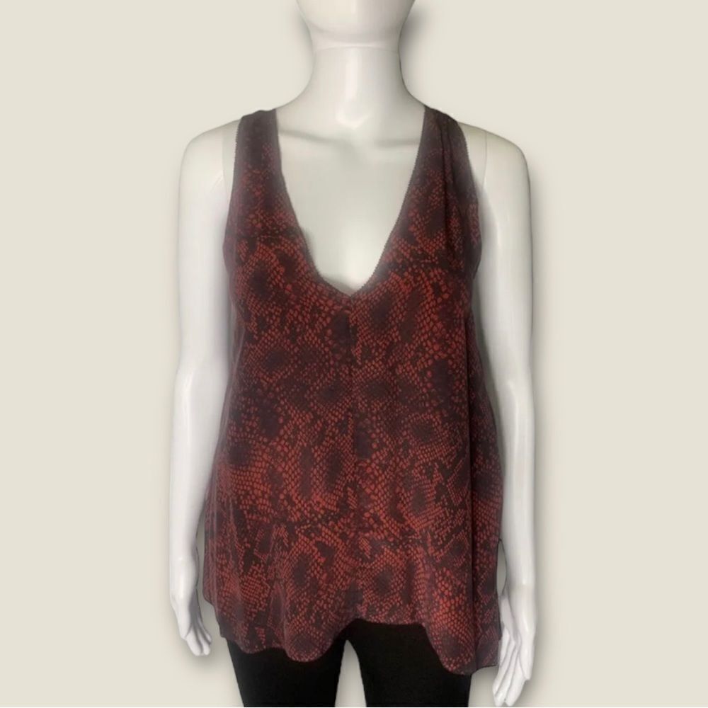Aritzia T. Babaton Silk Blouse Women’s XXS Sleeveless Flowy Indie Sleeze Top
